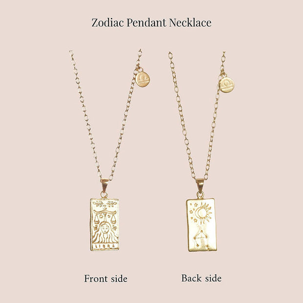 Zodiak-Halsketten beidseitig (Wählen Sie Ihr Sternzeichen) - Sternzeichen-Anhänger.de