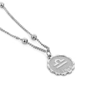 Waage Silber Zocoin Halskette - Sternzeichen-Anhänger.de