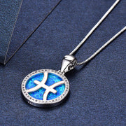 Fische 925 Silber Opal Halskette - Sternzeichen-Anhänger.de