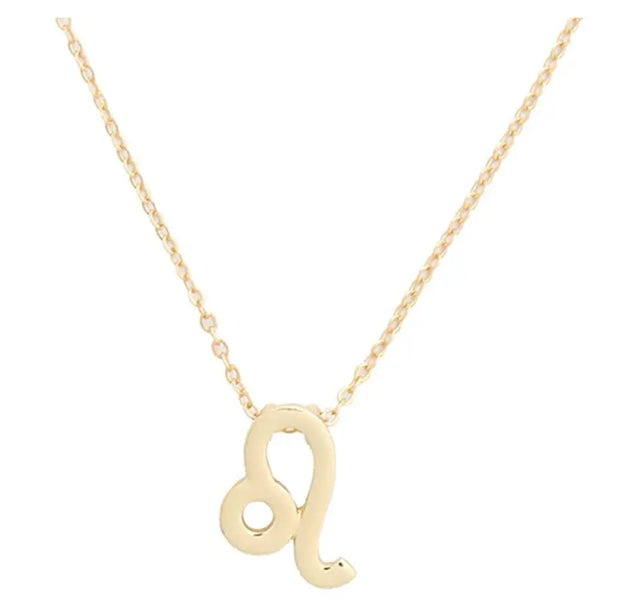 Löwe-Anhänger Halskette mit Karte (Gold/Silber) - Sternzeichen-Anhänger.de