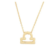 Waage-Anhänger-Halskette mit Karte (Gold/Silber) - Sternzeichen-Anhänger.de