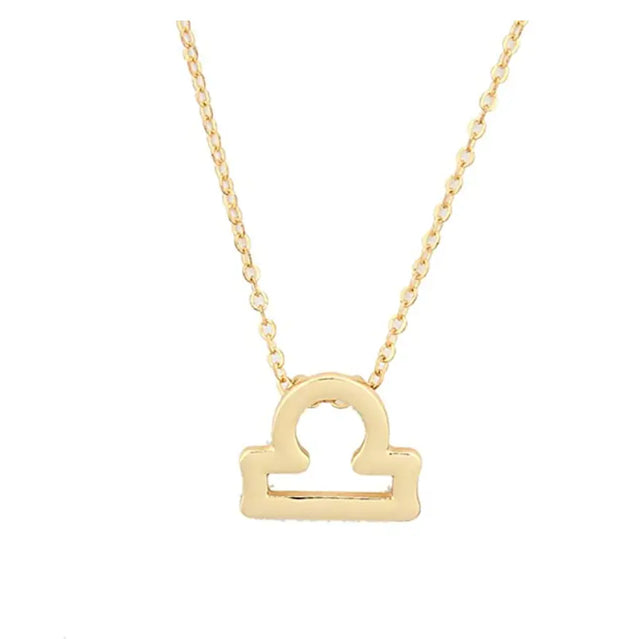 Waage-Anhänger-Halskette mit Karte (Gold/Silber) - Sternzeichen-Anhänger.de