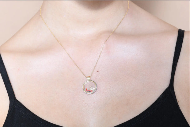 Wassermann Swarovski Kristallkette - Sternzeichen-Anhänger.de