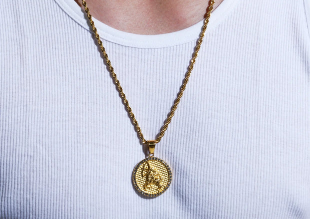 Men's Sagittarius Gold/Silver necklace - Sternzeichen-Anhänger.de