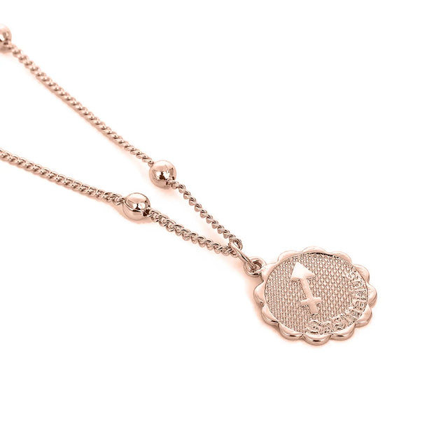 Schütze Roségold Zocoin Halskette - Sternzeichen-Anhänger.de