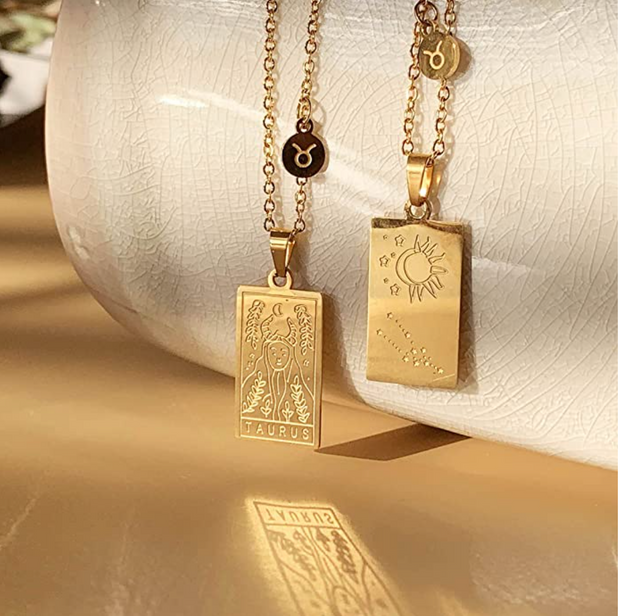 Zodiak-Halsketten beidseitig (Wählen Sie Ihr Sternzeichen) - Sternzeichen-Anhänger.de