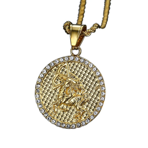 Men's Sagittarius Gold/Silver necklace - Sternzeichen-Anhänger.de