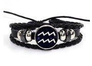 Leder-Astrologie-Armband (Wählen Sie Ihr Zeichen) - Sternzeichen-Anhänger.de