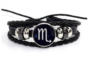 Leder-Astrologie-Armband (Wählen Sie Ihr Zeichen) - Sternzeichen-Anhänger.de