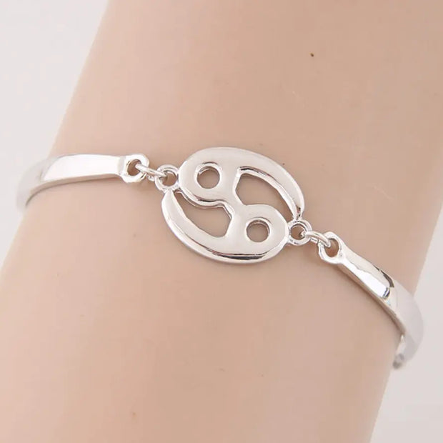 Silbernes Sternzeichen-Logo-Armband - Sternzeichen-Anhänger.de