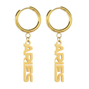 Widder-Gold-Tropfen-Ohrringe - Sternzeichen-Anhänger.de