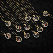 Widder Swarovski Kristallkette - Sternzeichen-Anhänger.de