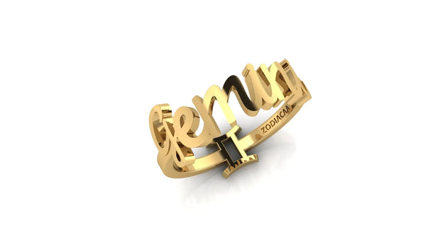 Zwillinge Gold-Wenderring - Sternzeichen-Anhänger.de