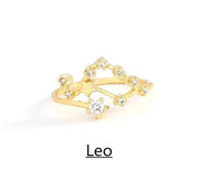 Wählen Sie Ihr Sternzeichen-Konstellation Kristall Zodiac Verstellbarer Ring - Sternzeichen-Anhänger.de