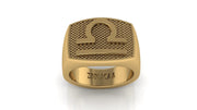 Waage Gold&Bold Herrenring - Sternzeichen-Anhänger.de