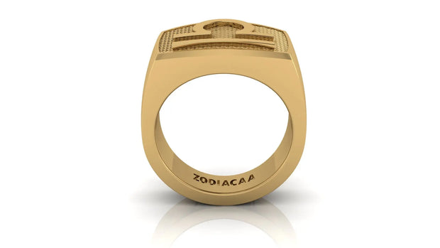 Waage Gold&Bold Herrenring - Sternzeichen-Anhänger.de