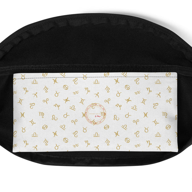Weiße Sternzeichen-Bauchtasche - Sternzeichen-Anhänger.de