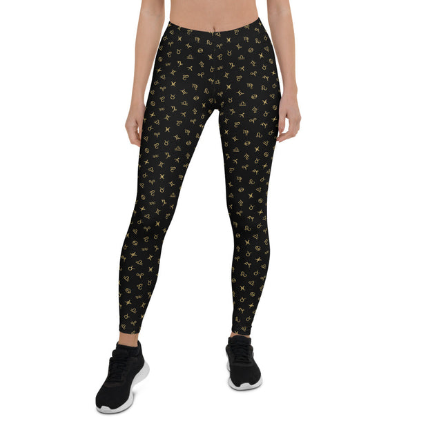 Leggings mit Tierkreis-Logo-Muster - Sternzeichen-Anhänger.de