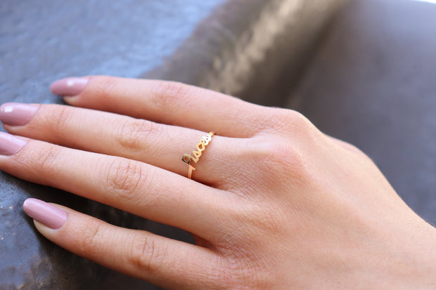 Zodiac Mini-Ringe - Einheitsgröße - (Wählen Sie Ihr Zeichen) - Sternzeichen-Anhänger.de