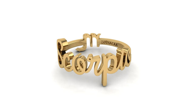 Skorpion Gold Wende-Ring - Sternzeichen-Anhänger.de