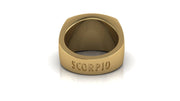 Skorpion Gold & Bold Herrenring - Sternzeichen-Anhänger.de